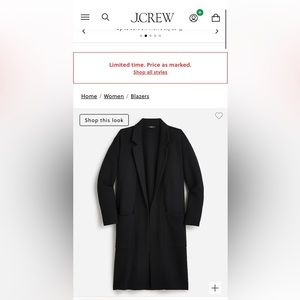 Ella open-front long sweater-blazer